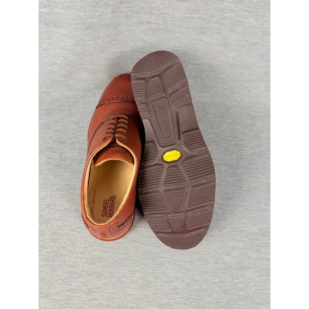 Samuel Hubbard Market Cap Tan Oxfords Mens 8.5 W Leather Casual Shoe Lightweight